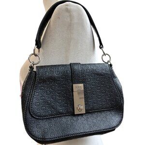 vintage y2k guess black baguette shoulder bag